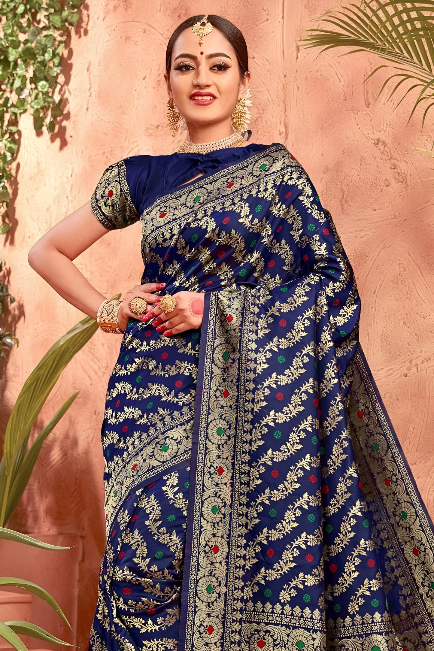 Royal Blue Banarasi Silk Saree
