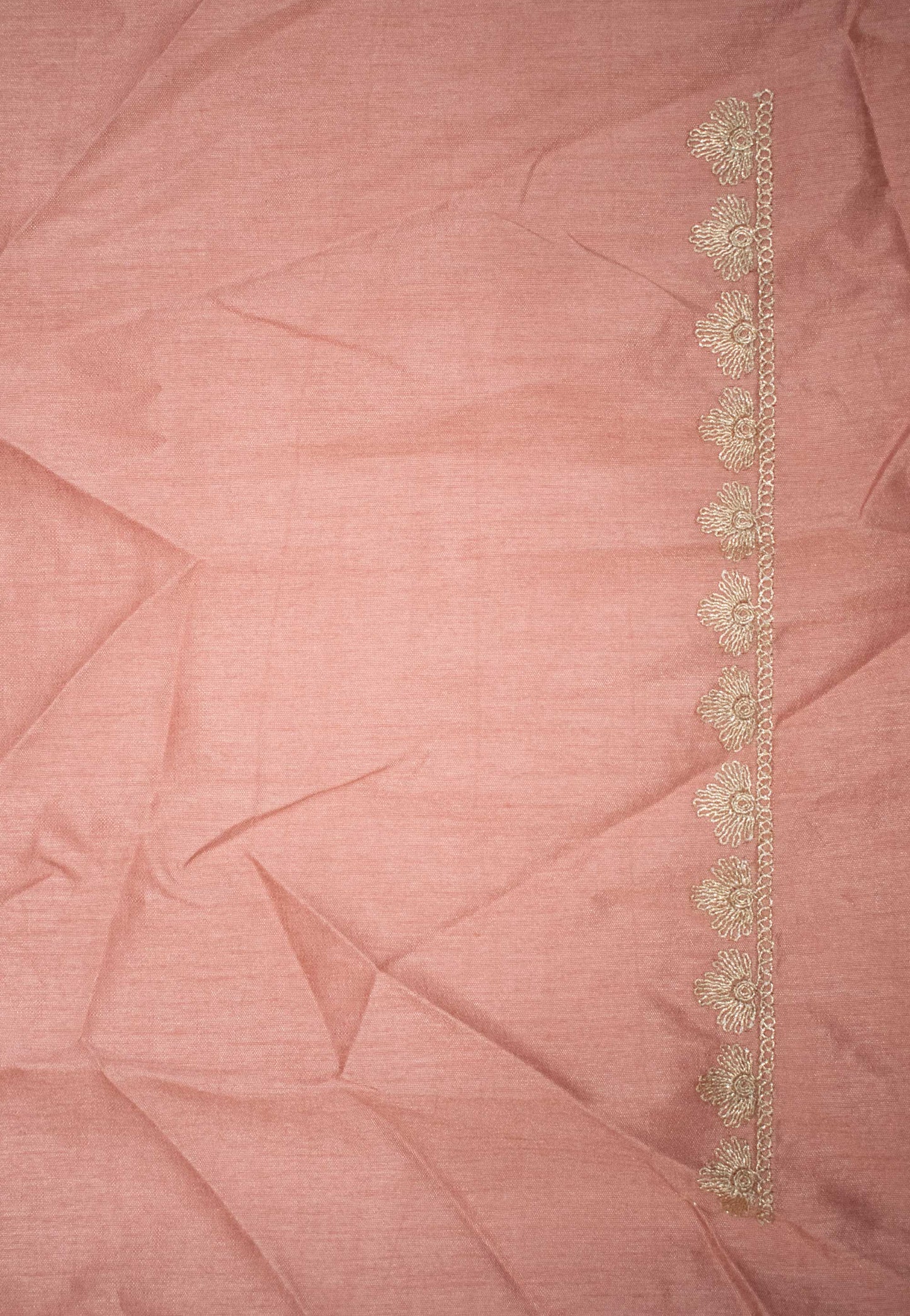 Dusty Pink Tissue Organza Saree with Elaborate Dori