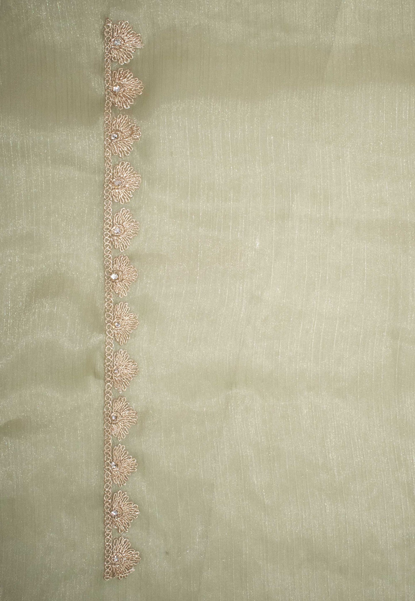 Pastel Green Organza Embroidered Saree
