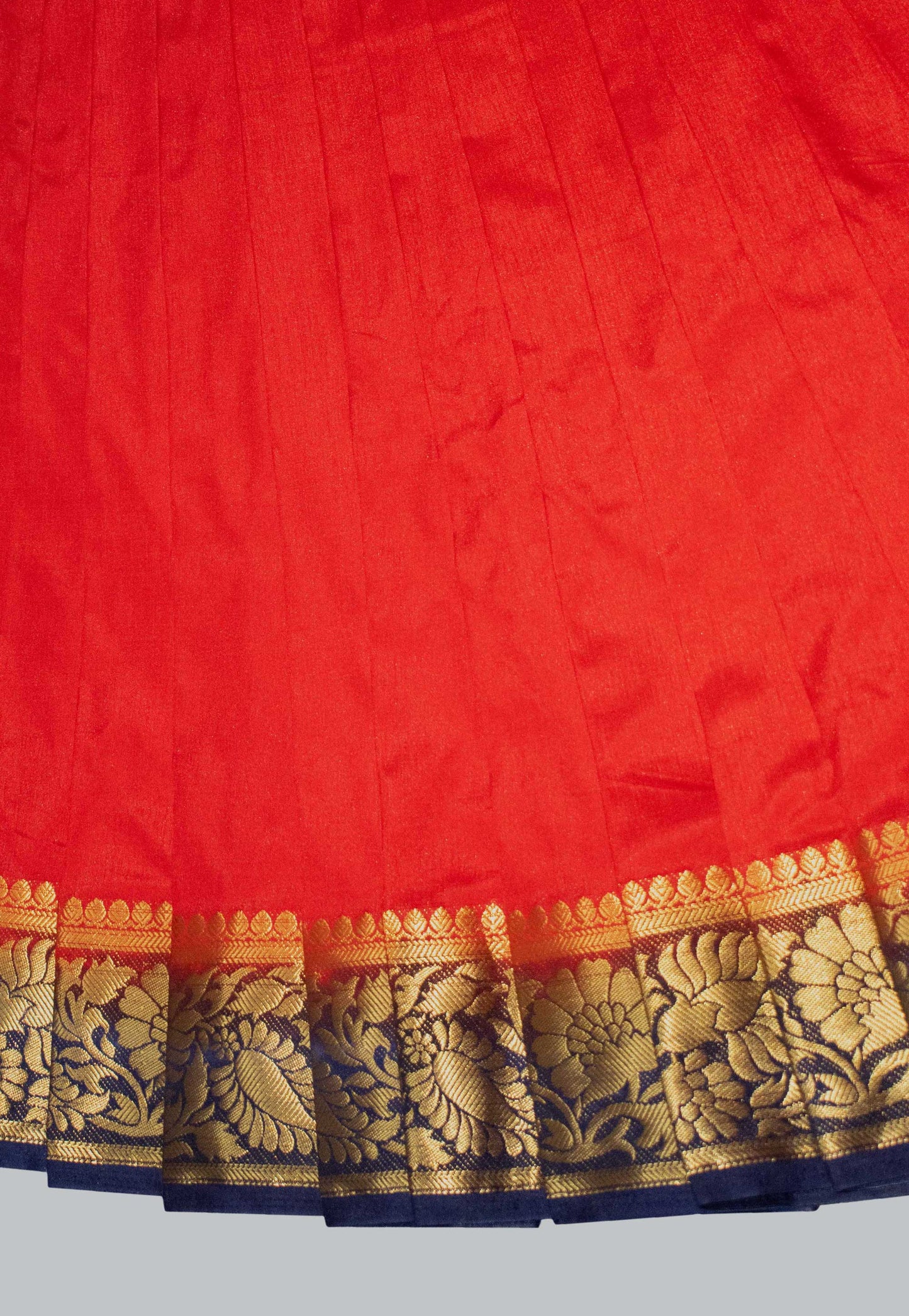 Red Poly Silk Saree with Zari Woven Border