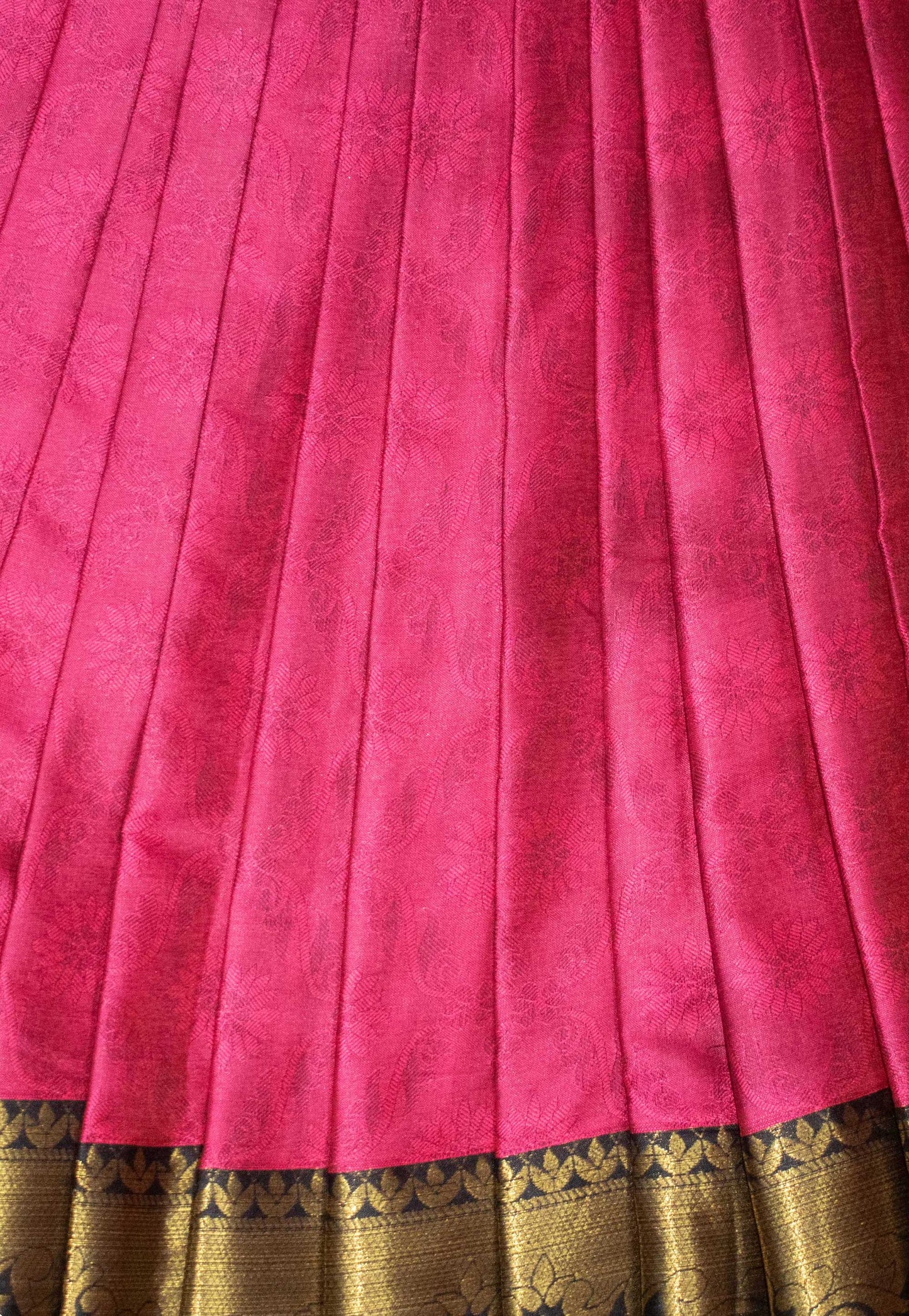 Pink Poly Silk Saree with Woven Border