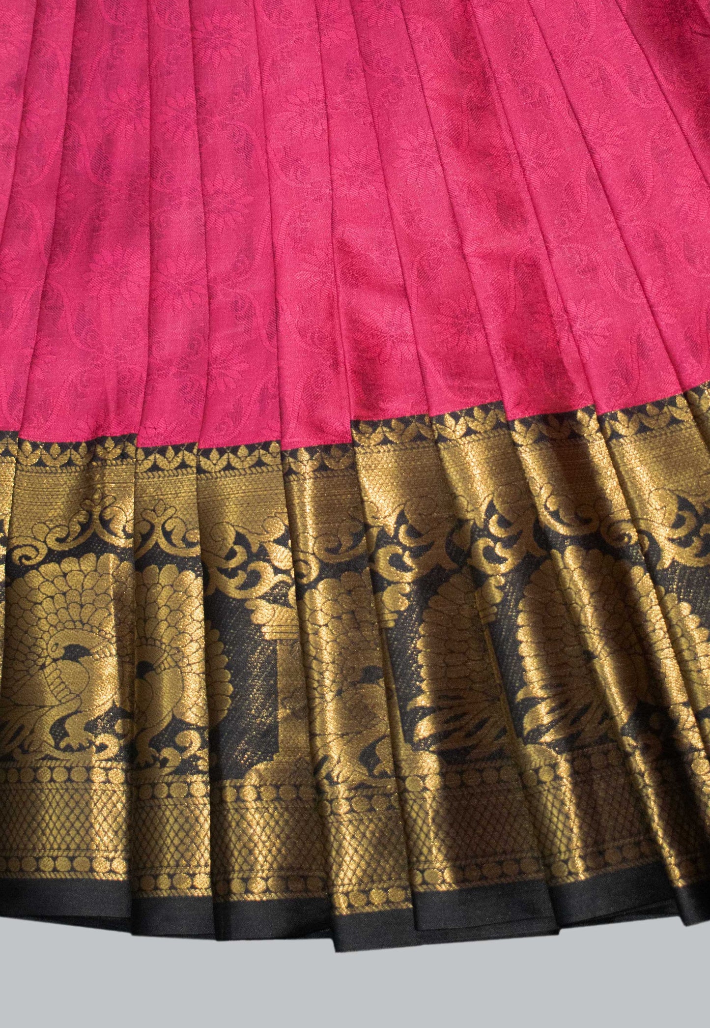 Pink Poly Silk Saree with Woven Border